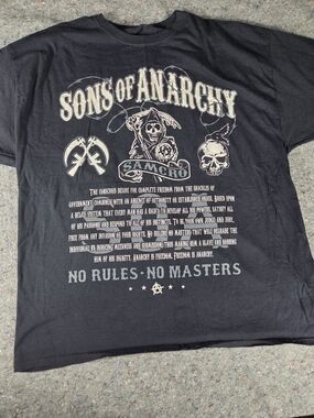 Sons of Anarchy SAMCRO 2XL No Rules No Masters Road Gear Graphic T Shirt